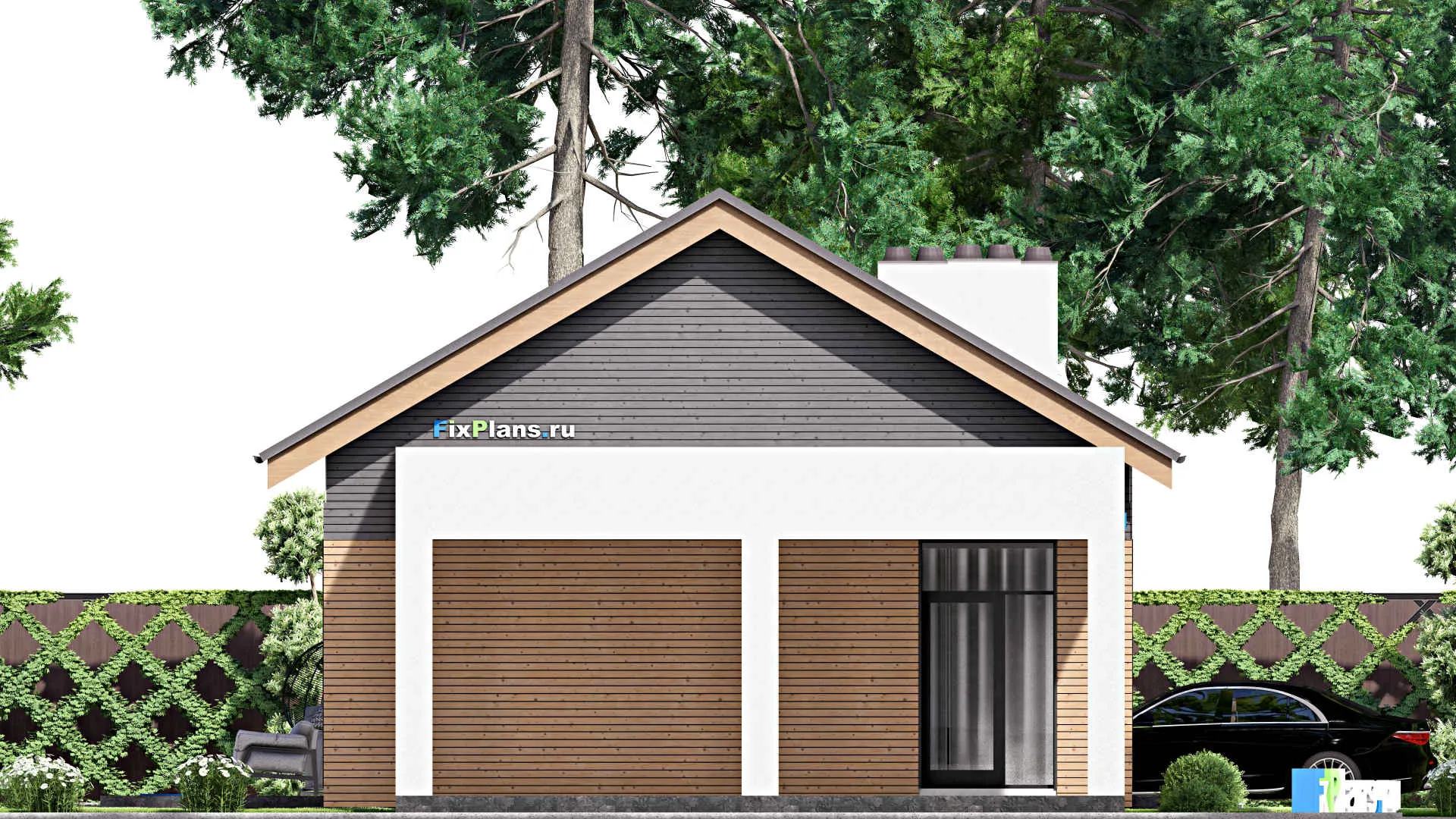 F-16235 - Проект одноэтажного дома 13 на 23, площадью 210 м² с террасой и 3 спальнями