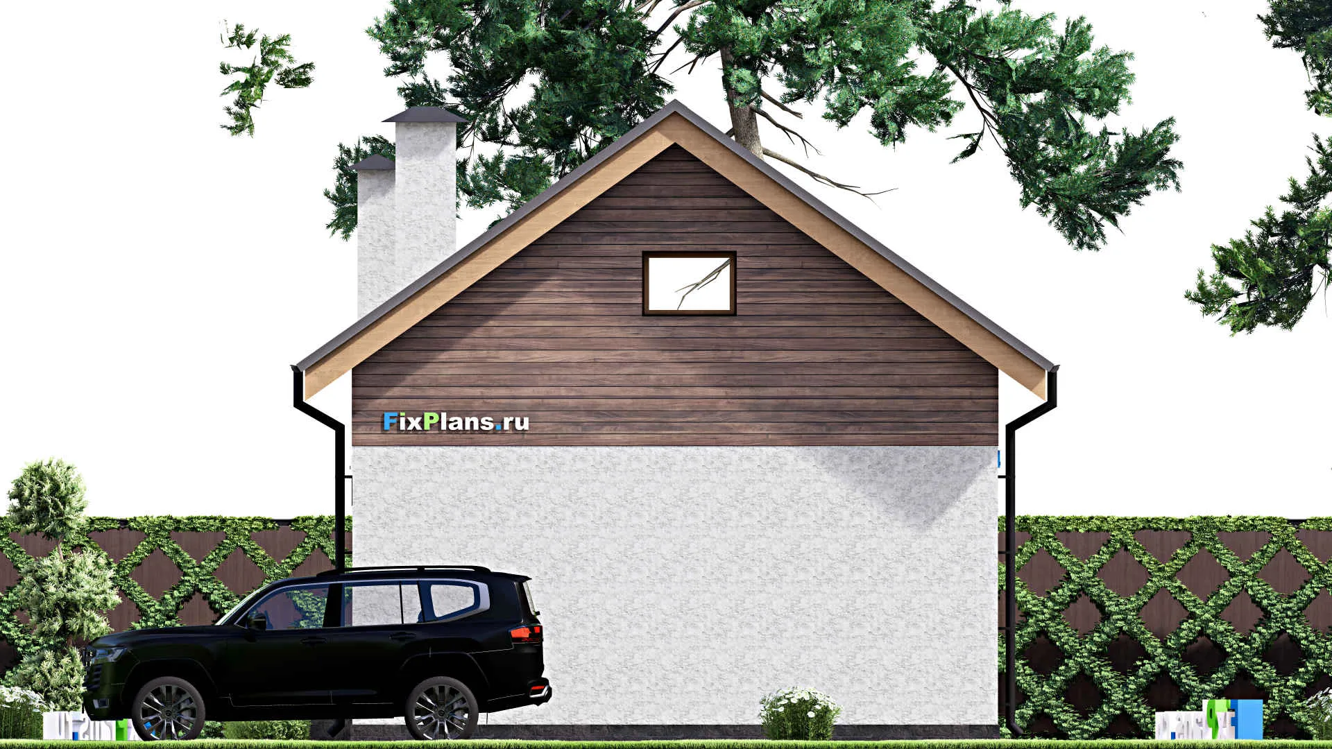 F-16010 - Проект одноэтажного дома 8 на 13, площадью 70 м² с террасой и 3 спальнями