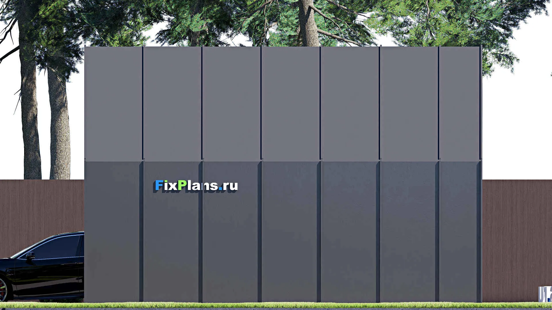 F-21032 - Проект гаража 8 на 8, площадью 50 м² на 2 машиноместа