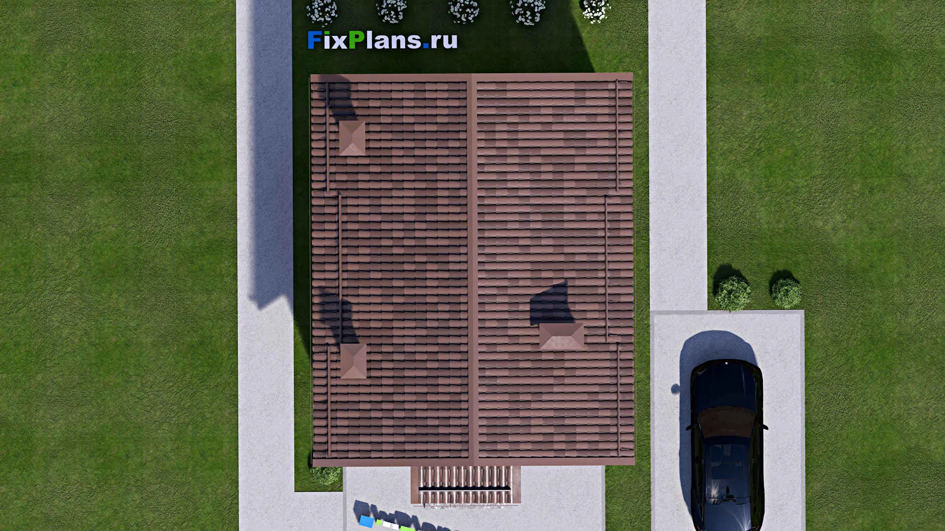 F-15272 - Проект дома с мансардой 8 на 11, площадью 90 м² с 3 спальнями