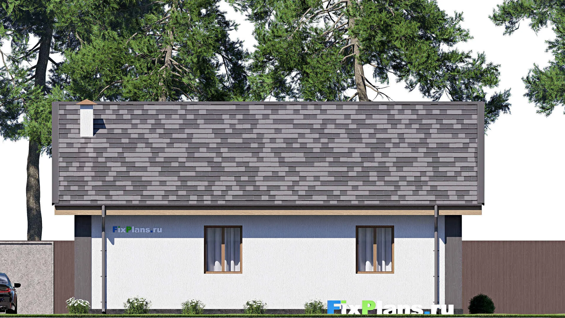 F-17819 - Проект одноэтажного дома 12 на 14, площадью 120 м² с 2 спальнями