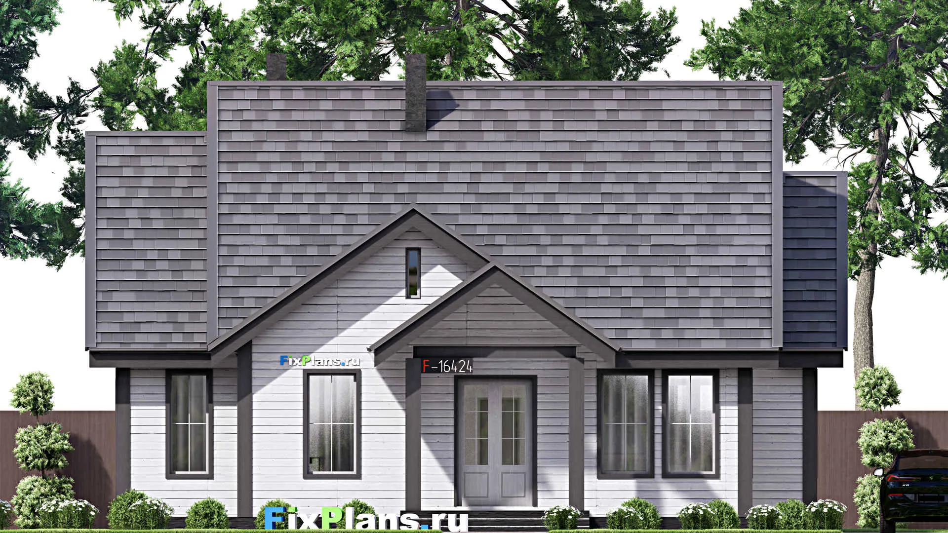 F-16424 - Проект одноэтажного дома 14 на 16, площадью 160 м² с 2 спальнями