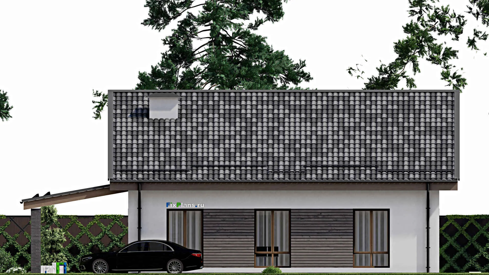 F-5912 - Проект дома с мансардой 11 на 13, площадью 210 м² с 3 спальнями