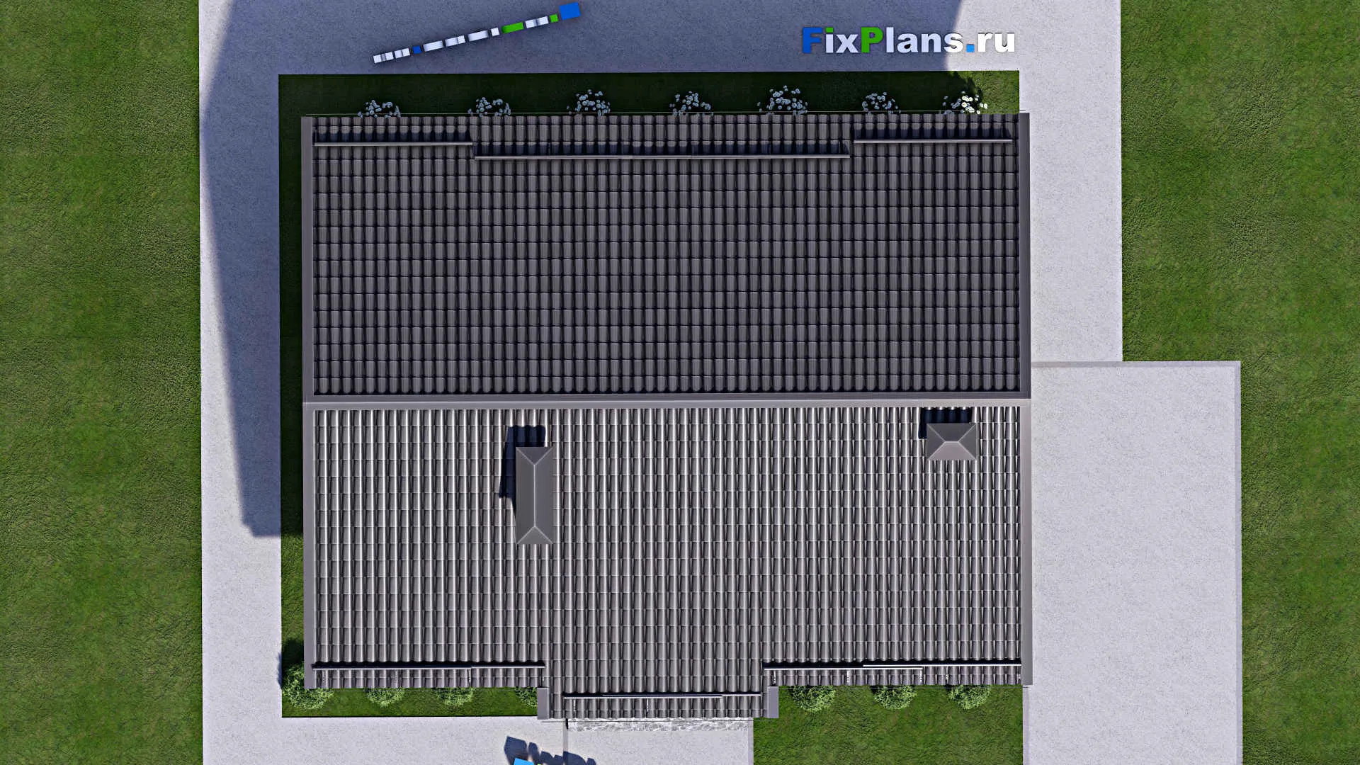 F-13652 - Проект одноэтажного дома 11 на 13, площадью 100 м² с 3 спальнями